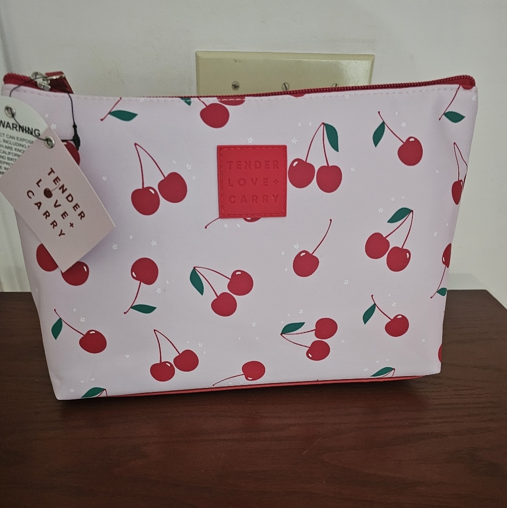 Tender Love & Carry Cherry Cosmetic Makeup Bag